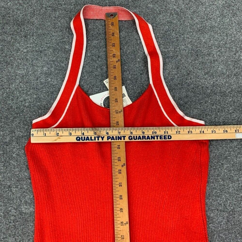 Daily Practice Dress Womens XL Red White Full Speed Halter Mini Anthropologie - Picture 7 of 16